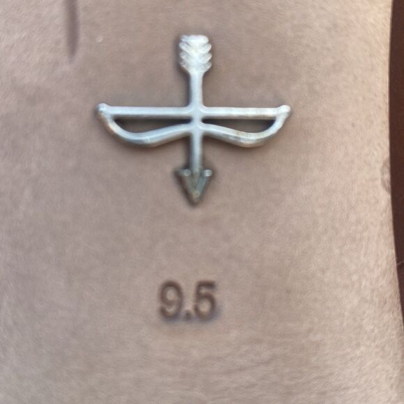 Pour la victoire Irene Brown Leather Stacked Stiletto Pump Heels Size 9.5 - Picture 10 of 10